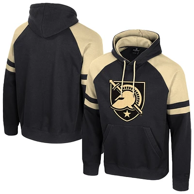 Men's Colosseum  Black Army Knights Todd Raglan Pullover Hoodie