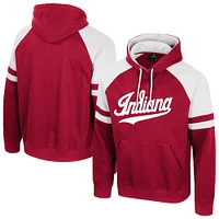 Men's Colosseum  Crimson Indiana Hoosiers Todd Raglan Pullover Hoodie