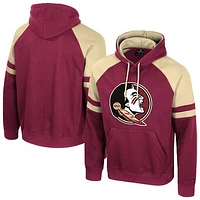 Men's Colosseum  Garnet Florida State Seminoles Todd Raglan Pullover Hoodie