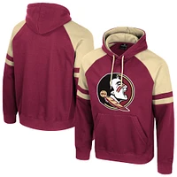 Men's Colosseum  Garnet Florida State Seminoles Todd Raglan Pullover Hoodie