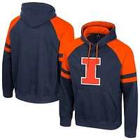 Men's Colosseum  Navy Illinois Fighting Illini Todd Raglan Pullover Hoodie