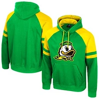 Men's Colosseum  Green Oregon Ducks Todd Raglan Pullover Hoodie