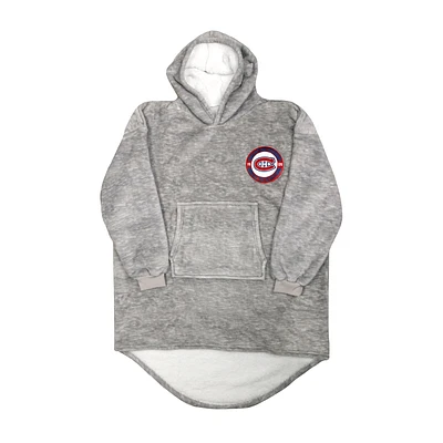 Gray Montreal Canadiens Game Time Hoodie Blanket