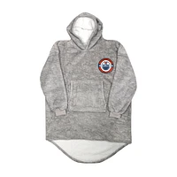 Gray Edmonton Oilers Game Time Hoodie Blanket