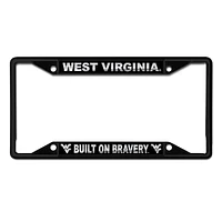 WinCraft West Virginia Mountaineers Built On Bravery Metal License Plate Frame