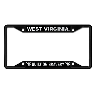 WinCraft West Virginia Mountaineers Built On Bravery Metal License Plate Frame