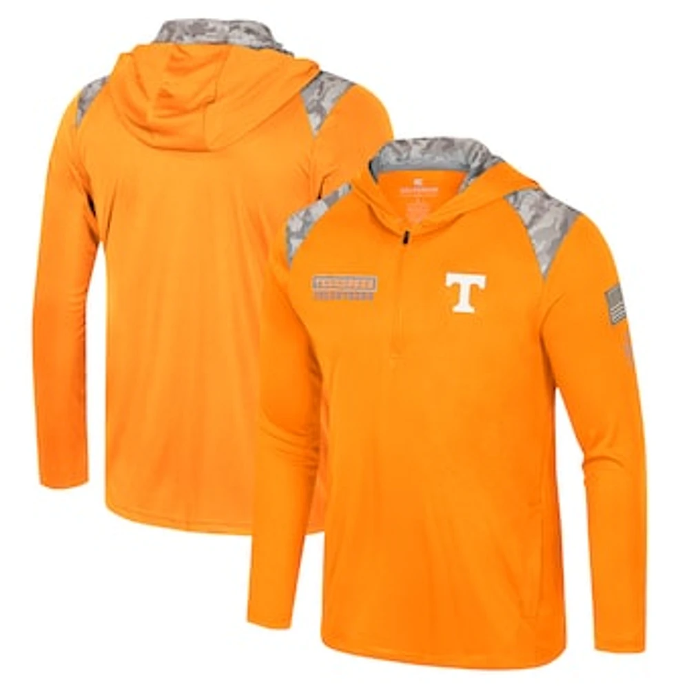 Men's Colosseum Tennessee Orange Tennessee Volunteers OHT Military Appreciation Quarter-Zip Hoodie Jacket