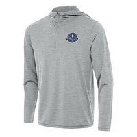 Men's Antigua Heather Gray 2025 NBA All-Star Game Tidy Quarter-Zip Hoodie