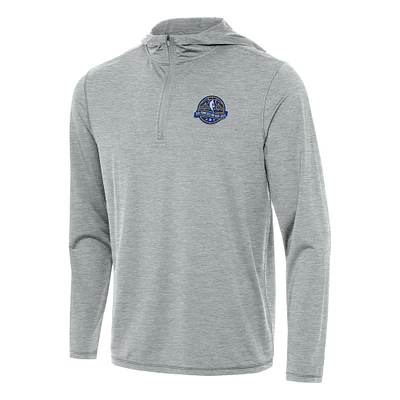 Men's Antigua Heather Gray 2025 NBA All-Star Game Tidy Quarter-Zip Hoodie