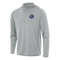 Men's Antigua Heather Gray 2025 NBA All-Star Game Tidy Quarter-Zip Hoodie