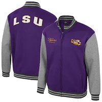 Men's Colosseum  Purple LSU Tigers Ambi-Turner Full-Zip Varsity Jacket