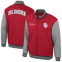 Men's Colosseum  Crimson Oklahoma Sooners Ambi-Turner Full-Zip Varsity Jacket