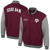 Men's Colosseum  Maroon Texas A&M Aggies Ambi-Turner Full-Zip Varsity Jacket