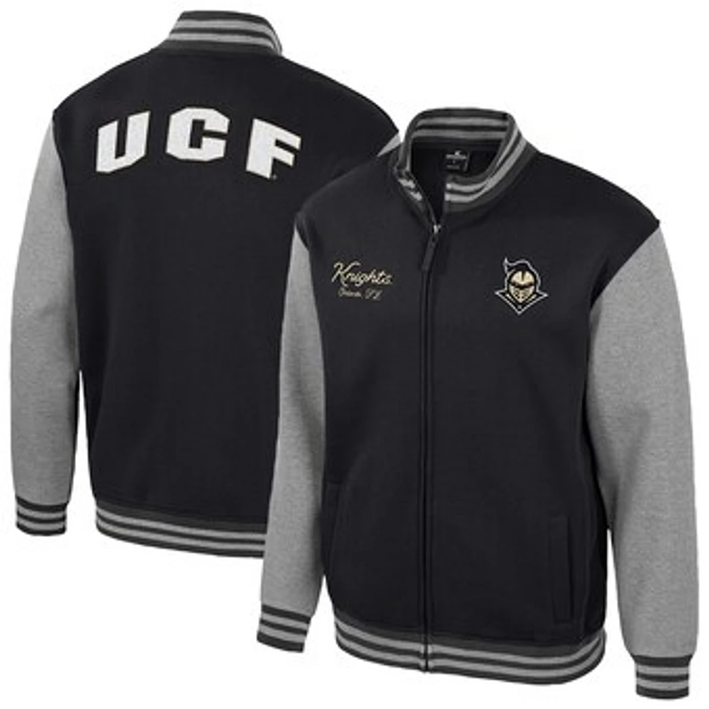 Men's Colosseum  Black UCF Knights Ambi-Turner Full-Zip Varsity Jacket