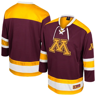 Men's Colosseum  Maroon Minnesota Golden Gophers Athletic Machine Fashion Hockey Jersey