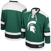 Men's Colosseum  Green Michigan State Spartans Athletic Machine Fashion Hockey Jersey