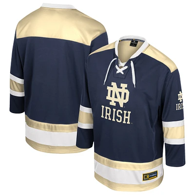 Men's Colosseum  Navy Notre Dame Fighting Irish Athletic Machine Fashion Hockey Jersey