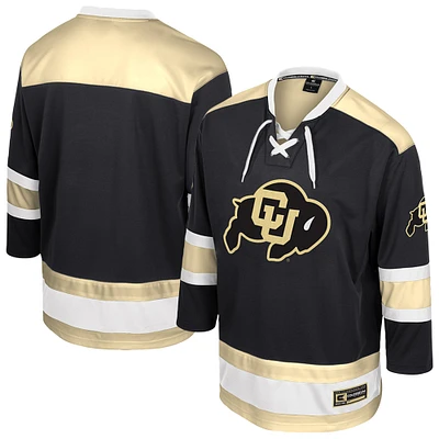 Men's Colosseum  Black Colorado Buffaloes Athletic Machine Fashion Hockey Jersey