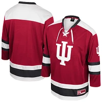 Men's Colosseum  Crimson Indiana Hoosiers Athletic Machine Fashion Hockey Jersey