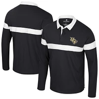 Men's Colosseum  Black UCF Knights Too Cool For School Long Sleeve Polo