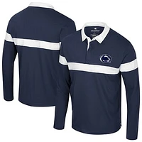 Men's Colosseum  Navy Penn State Nittany Lions Too Cool For School Long Sleeve Polo