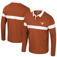 Men's Colosseum  Texas Orange Longhorns Too Cool For School Long Sleeve Polo