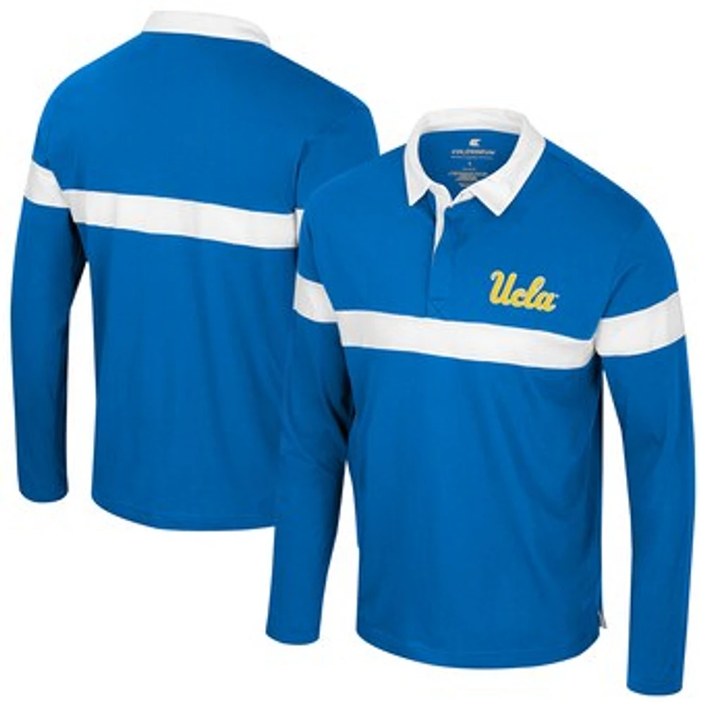 Men's Colosseum  Blue UCLA Bruins Too Cool For School Long Sleeve Polo