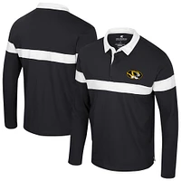 Men's Colosseum  Black Missouri Tigers Too Cool For School Long Sleeve Polo