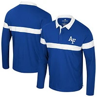 Men's Colosseum  Royal Air Force Falcons Too Cool For School Long Sleeve Polo