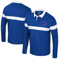 Men's Colosseum  Royal Boise State Broncos Too Cool For School Long Sleeve Polo