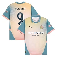 Men's Puma Erling Haaland Blue Manchester City 2024/25 Fourth Replica Player Jersey