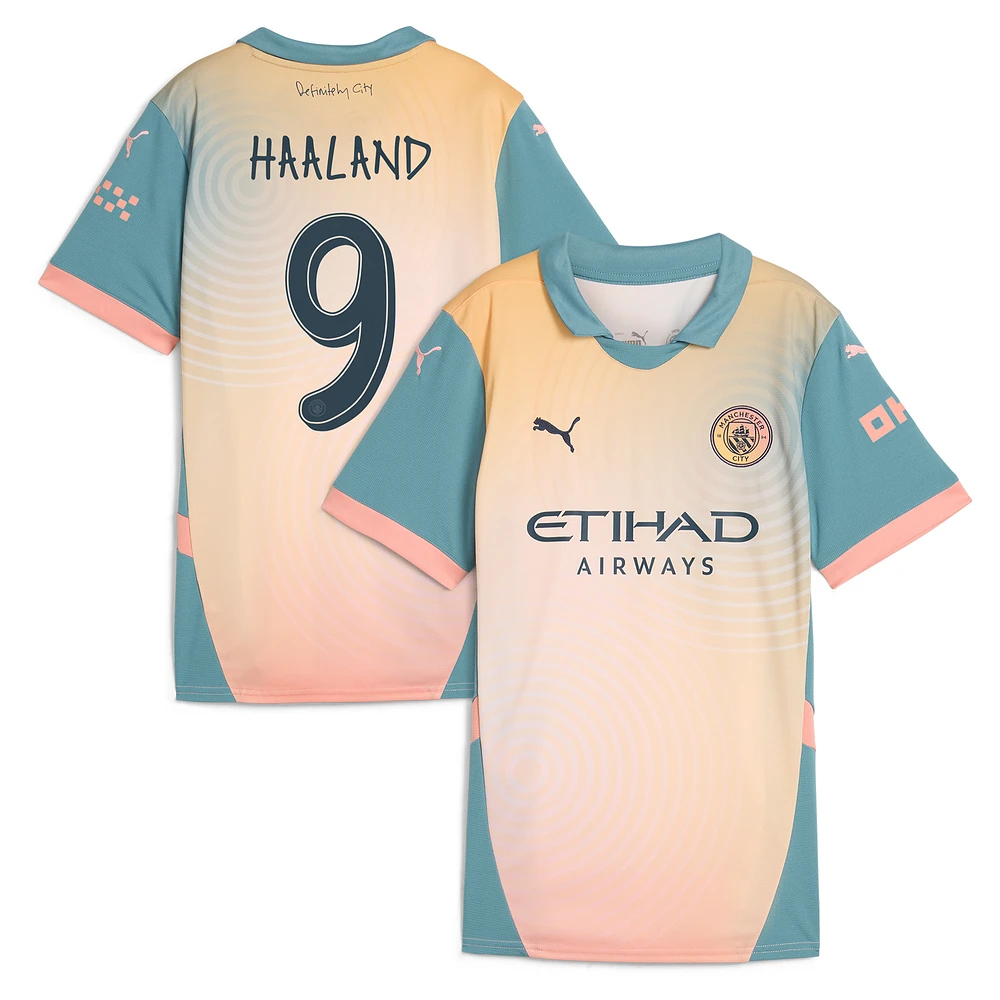 Women's Puma Erling Haaland Blue Manchester City 2024/25 Fourth Replica Player Jersey