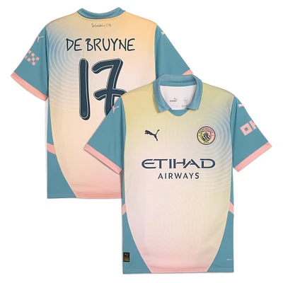 Men's Puma Kevin De Bruyne Blue Manchester City 2024/25 Fourth Replica Player Jersey