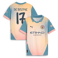 Youth Puma Kevin De Bruyne Blue Manchester City 2024/25 Fourth Replica Player Jersey