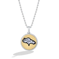 True Fan Denver Broncos 1/10 CT. T.W. Diamond Enamel Disc Necklace