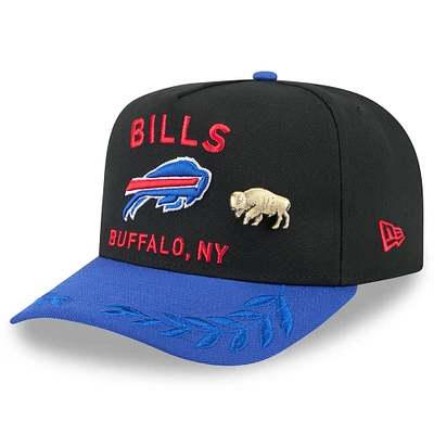 Men's New Era Black/Royal Buffalo Bills 2025 NFL Draft On Stage A-Frame 59FIFTY Fitted Hat