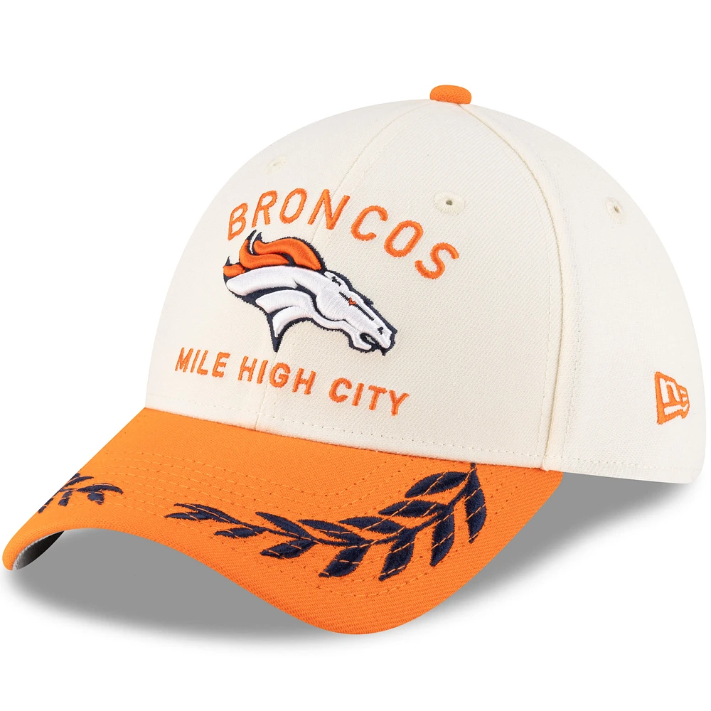 Men's New Era Cream/Orange Denver Broncos 2025 NFL Draft 39THIRTY Flex Hat