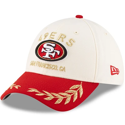 Men's New Era  Cream/Scarlet San Francisco 49ers 2025 NFL Draft 39THIRTY Flex Hat