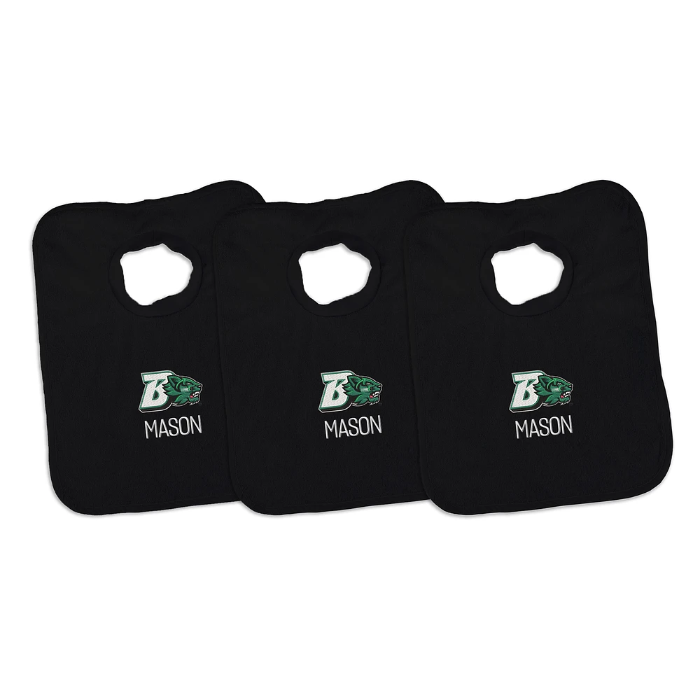 Infant Chad & Jake Binghamton Bearcats Personalized 3-Pack Bib Set