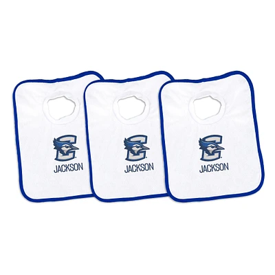 Infant Chad & Jake Creighton Bluejays Personalized 3-Pack Bib Set