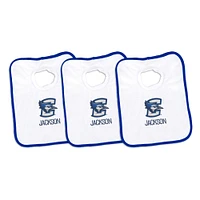 Infant Chad & Jake Creighton Bluejays Personalized 3-Pack Bib Set