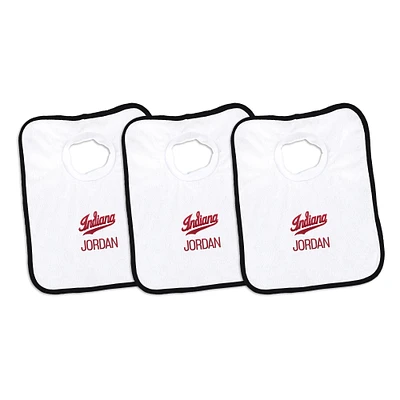 Infant Chad & Jake Indiana Hoosiers Personalized 3-Pack Bib Set