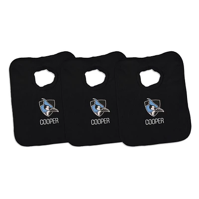 Infant Chad & Jake Johns Hopkins Blue Jays Personalized 3-Pack Bib Set