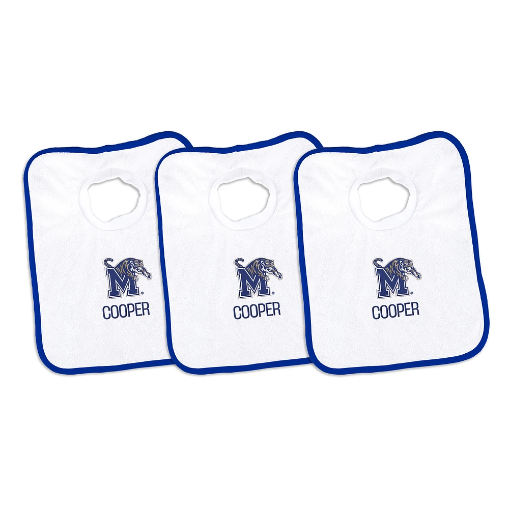 Infant Chad & Jake Memphis Tigers Personalized 3-Pack Bib Set