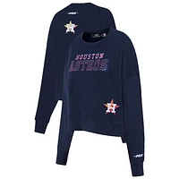 Women's Pro Standard Navy Houston Astros Game Day Classics Crewneck Pullover Sweatshirt