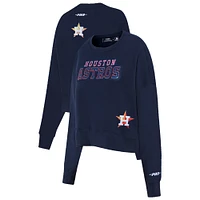 Women's Pro Standard Navy Houston Astros Game Day Classics Crewneck Pullover Sweatshirt