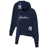 Women's Pro Standard Navy New York Yankees Game Day Classics Crewneck Pullover Sweatshirt