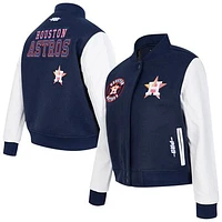 Women's Pro Standard Navy Houston Astros Game Day Classics Wool Varsity Jacket