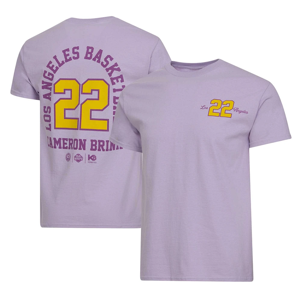 Unisex Cameron Brink Lavender Los Angeles Sparks Player ID Arch T-Shirt