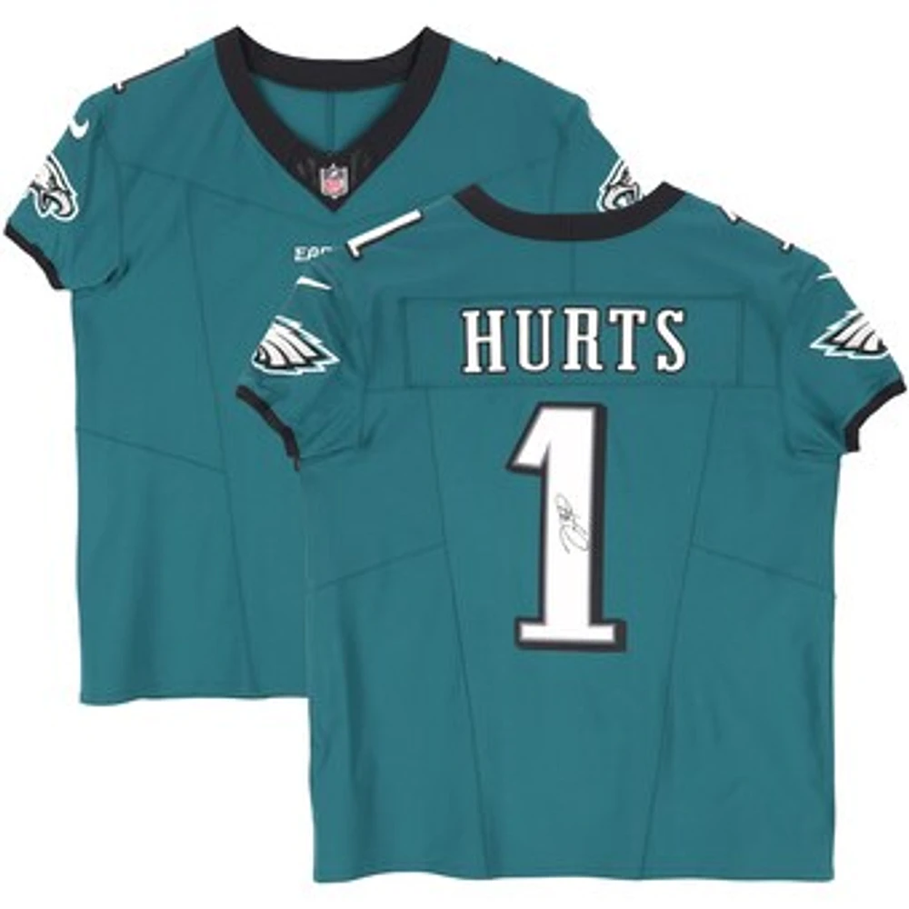 Jalen Hurts Philadelphia Eagles Autographed Midnight Green Nike Elite Jersey